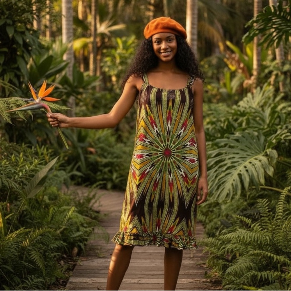 African print dress